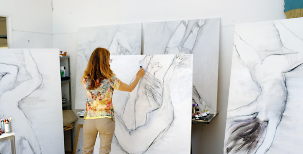 Suzanne Dunaway in her studio